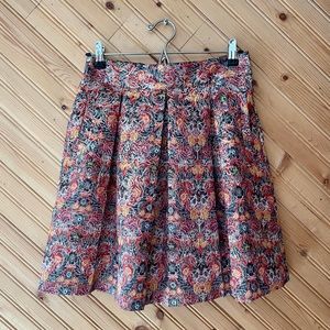Anthropologie Vintage Maeve Metallic Brocade Mini Skirt